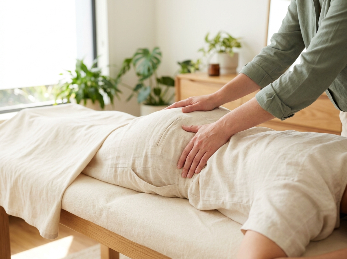 Osteopath performing gentle manual therapy